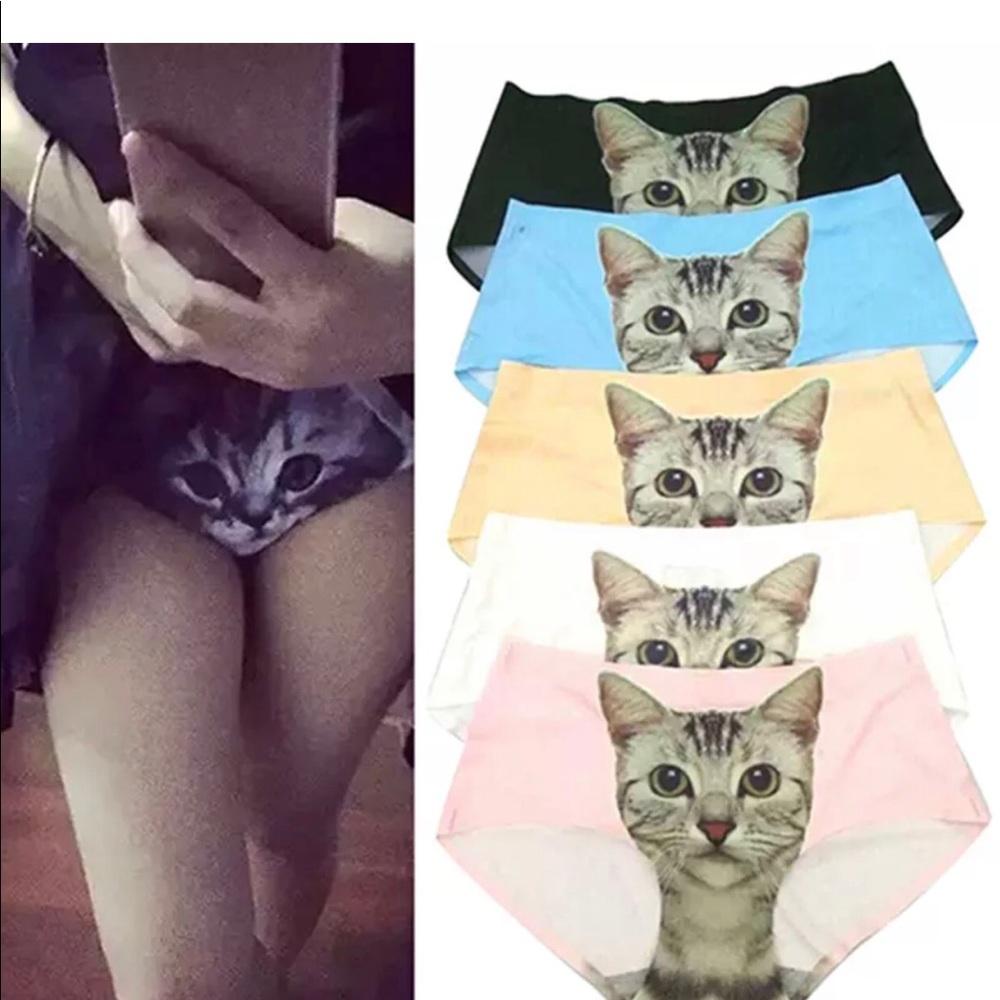 NWT KITTY KAT SEAM LESS  PANTIES. BLACK OR WHITE